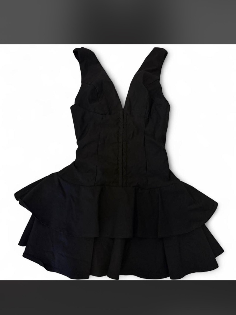Y2K Black Corset Skater Dress with Built-In Shorts | Coquette Babydoll Mini Dres